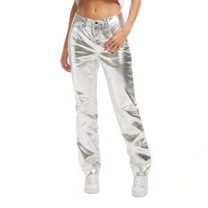 Good American Icon Metallic Pants